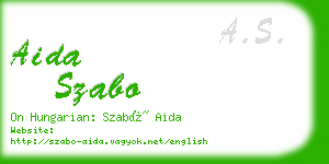 aida szabo business card